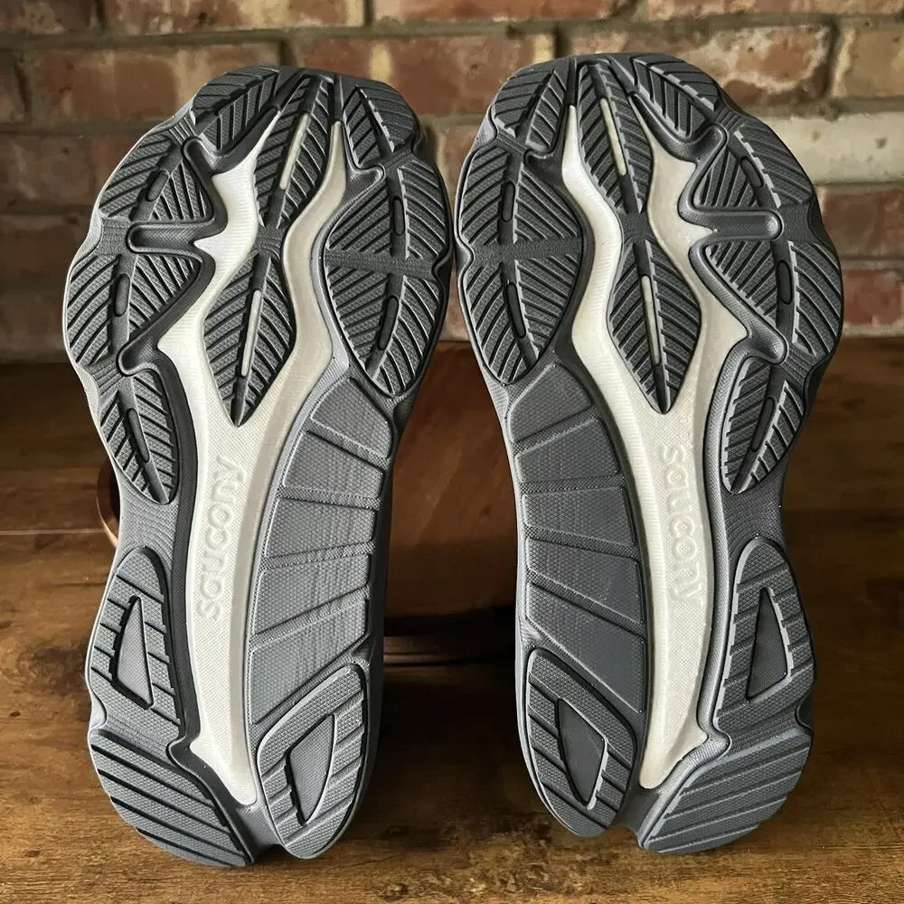 Saucony Hurricane 24 Max Cushion Stability Men's 7.5 Gray Crimson Running Shoes